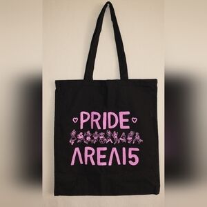 Pride Area 15 Las Vegas Love is Love Pink Black Tote Bag LGBTQ